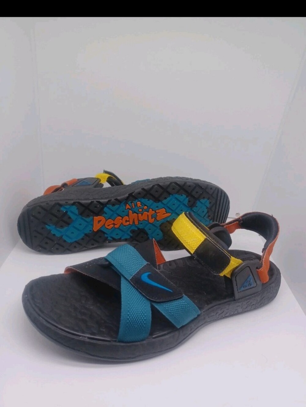 Nike ACG Air Deschutz Sandals Mens Sz 12 Dark Teal/Green Abyss Black DC9093-300